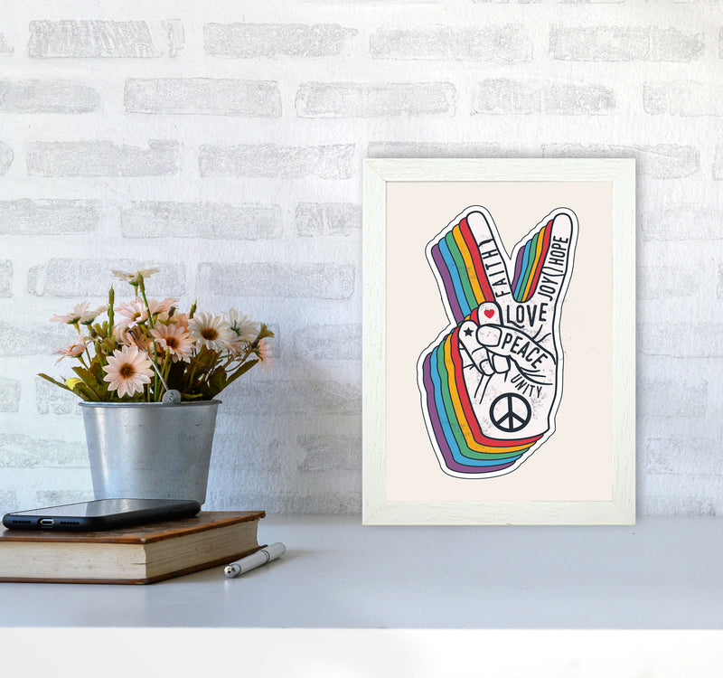 Peace And Love!! Art Print by Jason Stanley A4 Oak Frame