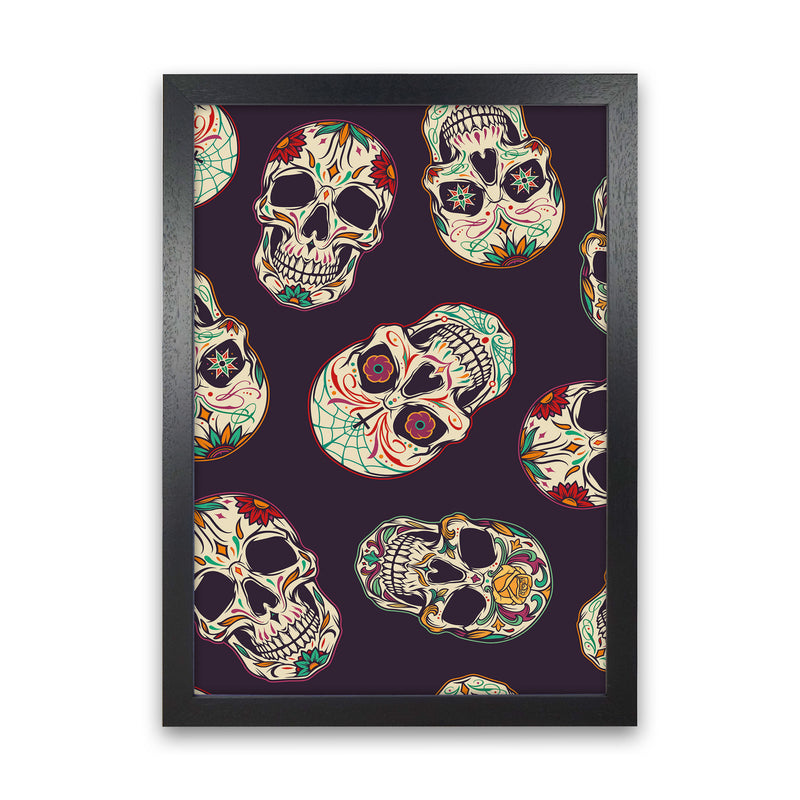 Day Of The Dead Skulls Art Print by Jason Stanley Black Grain