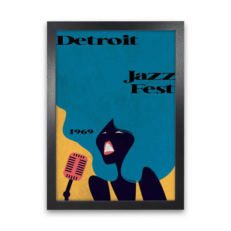 Detroit Jazz Fest 1969 Art Print by Jason Stanley Black Grain