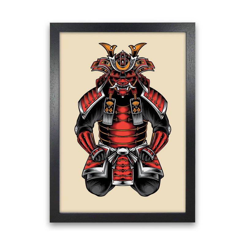 Japanese Samurai Art Print by Jason Stanley Black Grain
