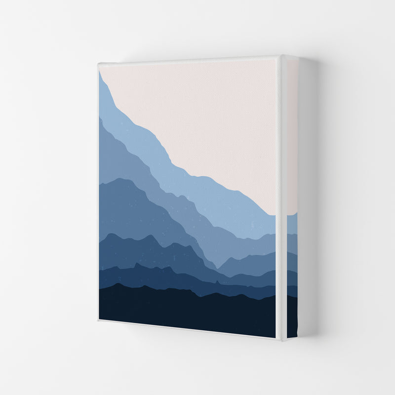 Blue Abstract Mountains Art Print by Jason Stanley Canvas