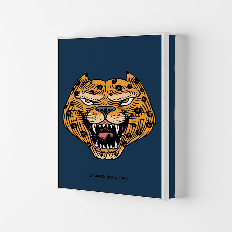 Screaming Mad Leopard Art Print by Jason Stanley Canvas