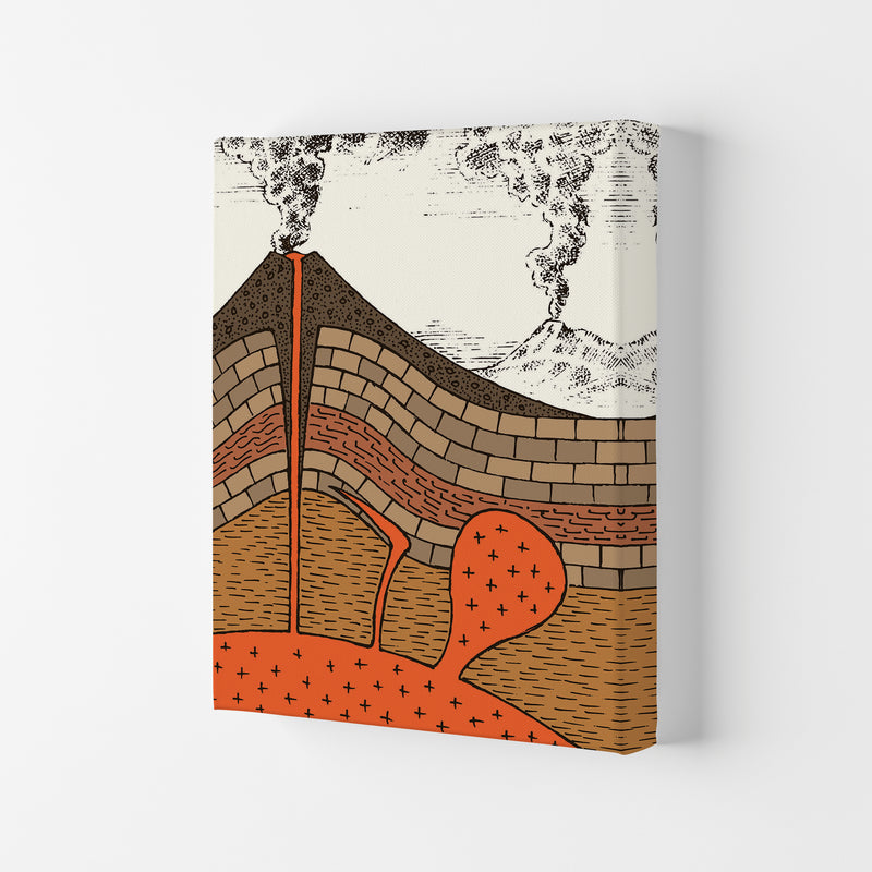 Volcano Cross Section Art Print by Jason Stanley Canvas