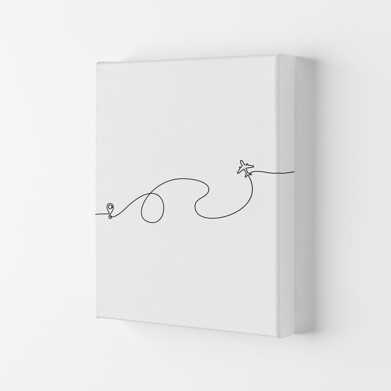 Airplane Line Drawing Art Print by Jason Stanley Canvas