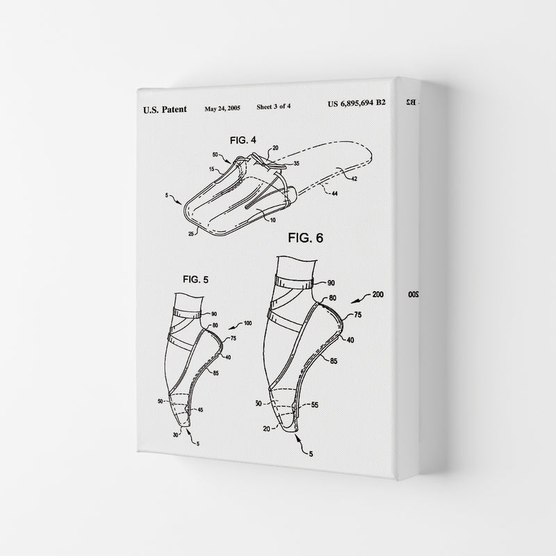 Ballet Slipper Patent Art Print by Jason Stanley Canvas