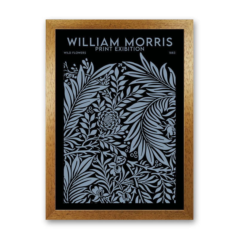 William Morris Print Exibition Black Art Print by Jason Stanley Oak Grain