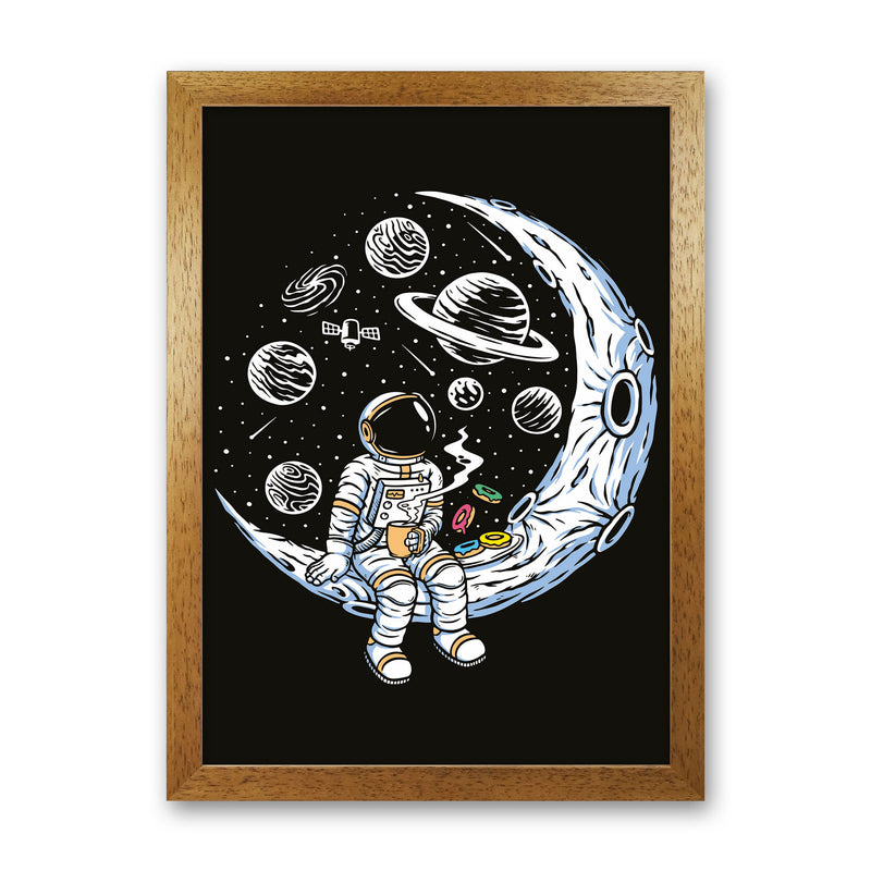 Coffee And Donuts On The Moon Art Print by Jason Stanley Oak Grain