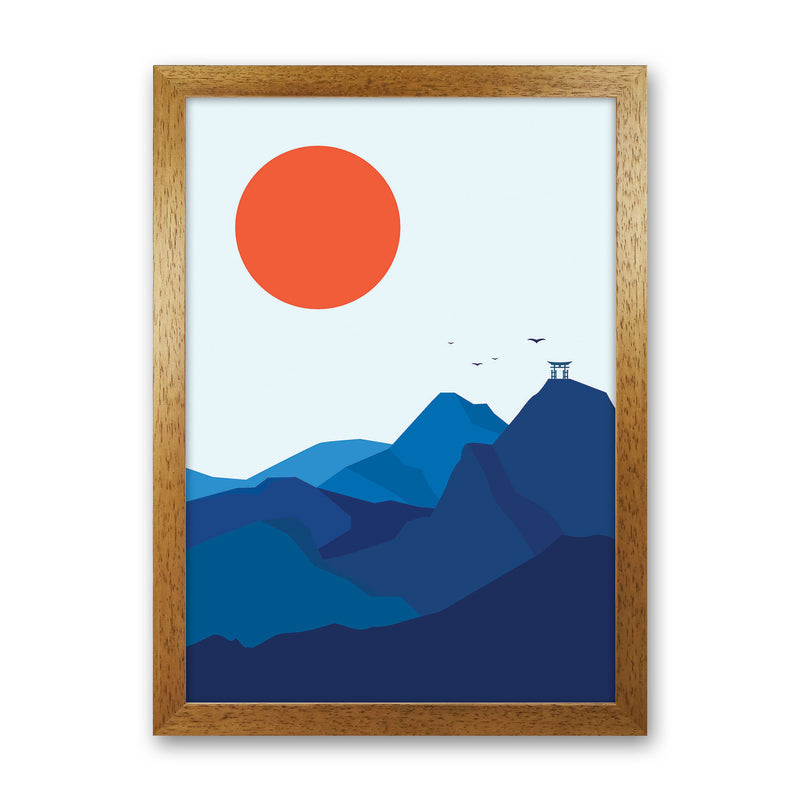 Japanese Mountain Sunrise Art Print by Jason Stanley Oak Grain