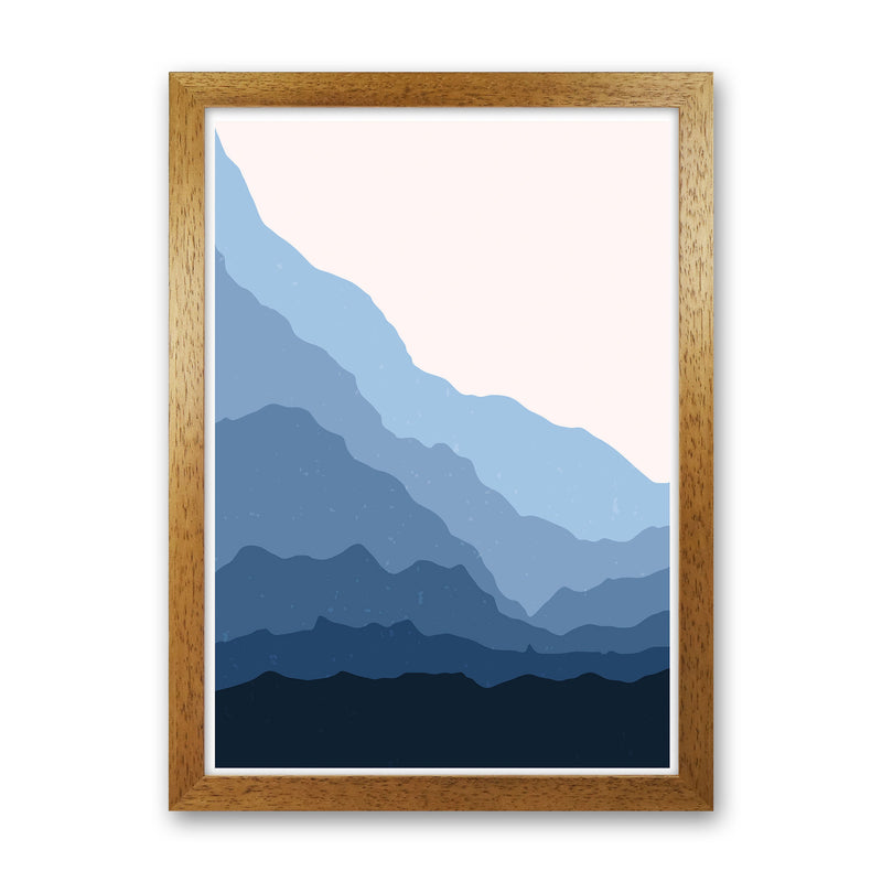 Blue Abstract Mountains Art Print by Jason Stanley Oak Grain