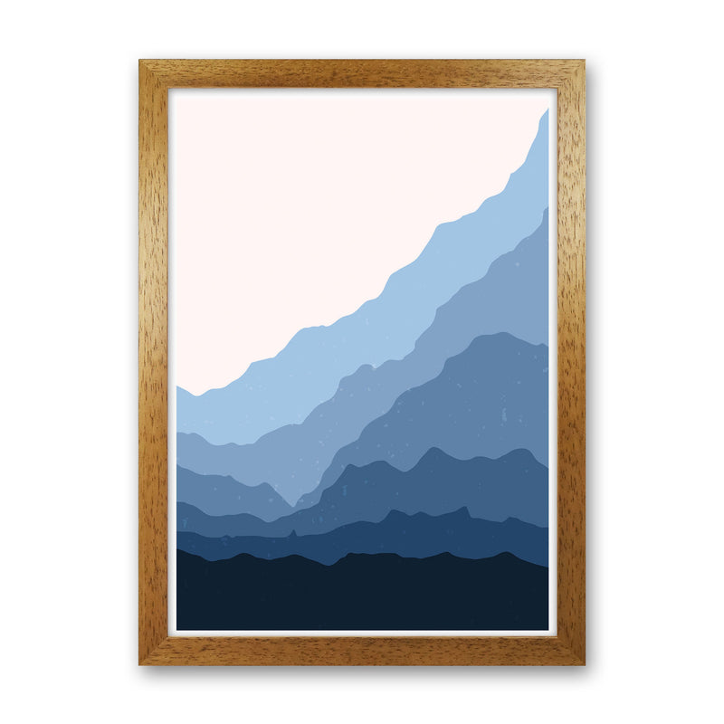 Blue Japanese Mountains Art Print by Jason Stanley Oak Grain