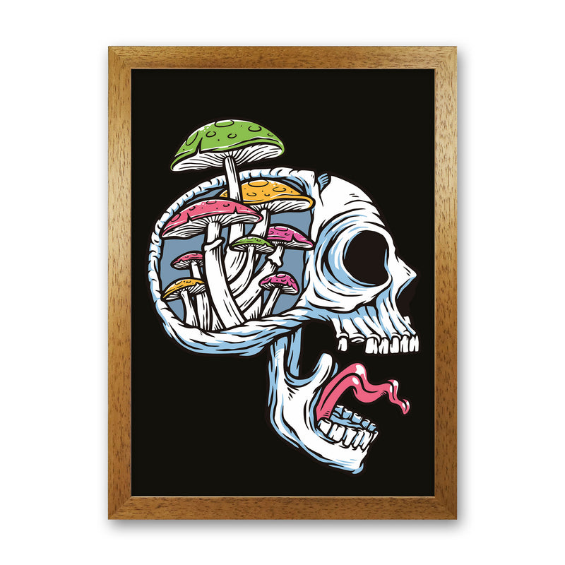 Head Full Of Mushrooms Art Print by Jason Stanley Oak Grain