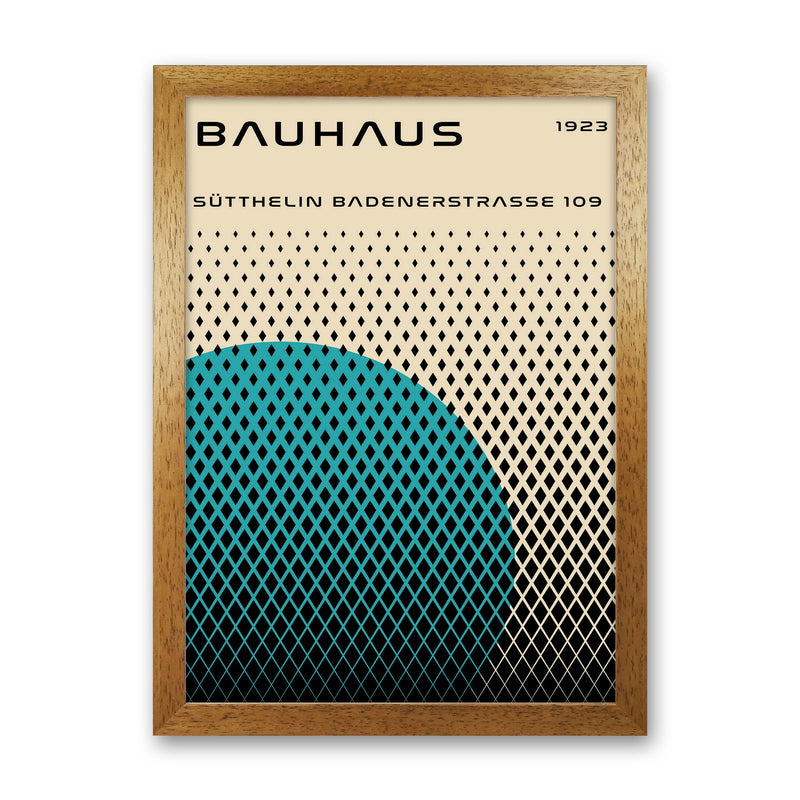 Bauhaus Geometric Teal Art Print by Jason Stanley Oak Grain