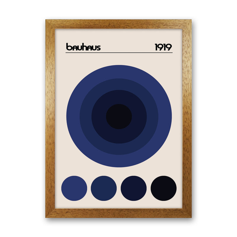Bauhaus Blue Circle Art Print by Jason Stanley Oak Grain