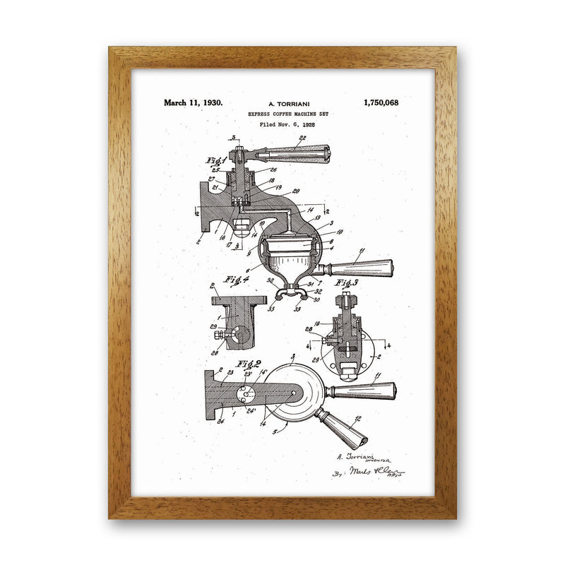 Espresso Coffee Machine Patent Art Print by Jason Stanley Oak Grain