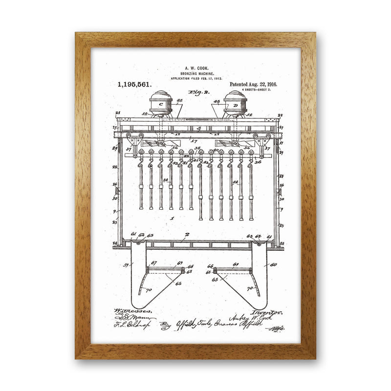 Bronzing Machine Patent Art Print by Jason Stanley Oak Grain