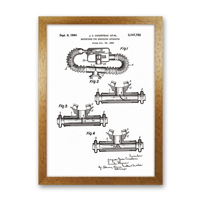 Diving Apparatus Patent Art Print by Jason Stanley Oak Grain