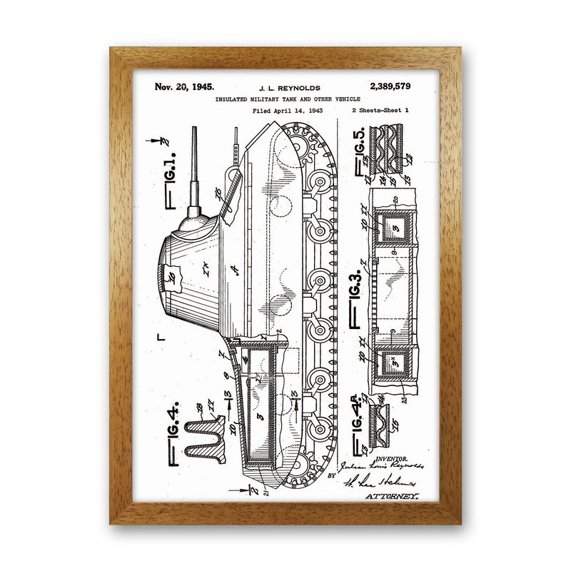 Military Tank 2 Patent Art Print by Jason Stanley Oak Grain