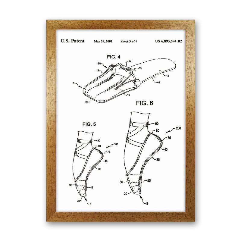 Ballet Slipper Patent Art Print by Jason Stanley Oak Grain