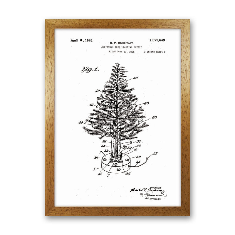Christmas Tree Patent Art Print by Jason Stanley Oak Grain