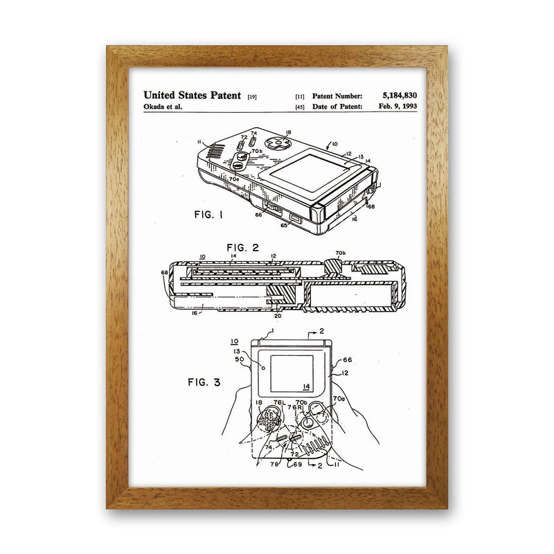 Gameboy Patent Art Print by Jason Stanley Oak Grain