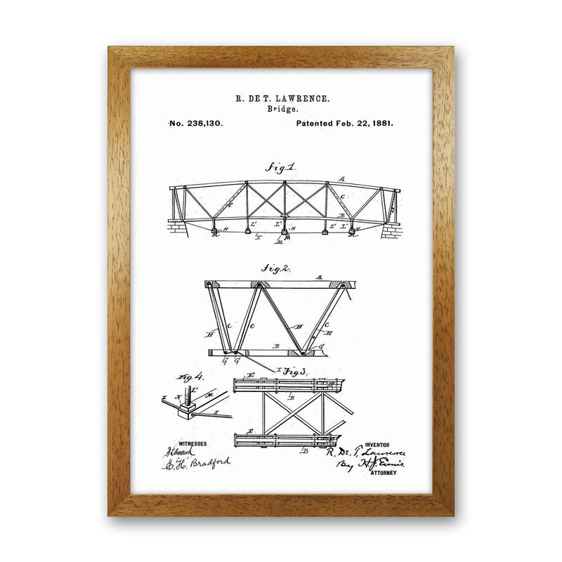 Bridge Patent Art Print by Jason Stanley Oak Grain