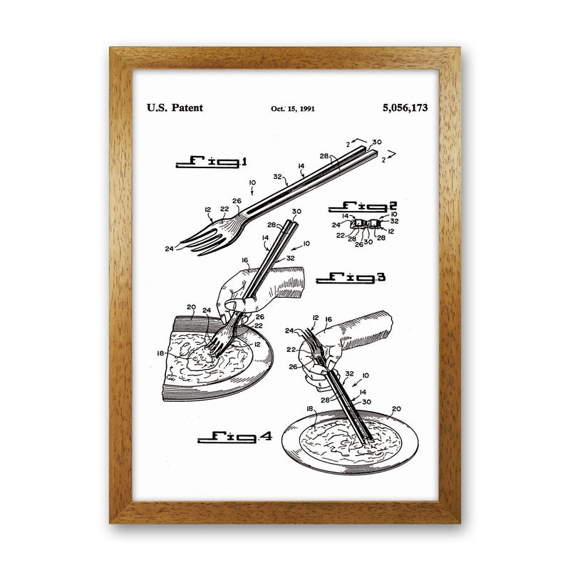 Fork Patent Art Print by Jason Stanley Oak Grain