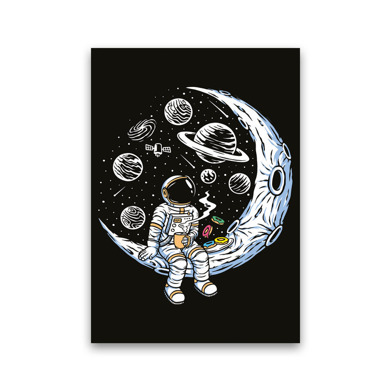 Coffee And Donuts On The Moon Art Print by Jason Stanley Print Only