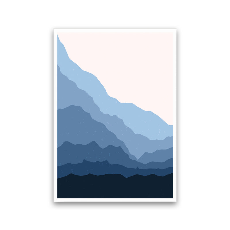 Blue Abstract Mountains Art Print by Jason Stanley Print Only