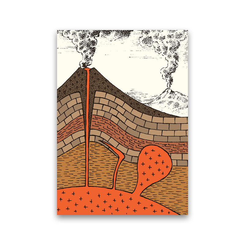 Volcano Cross Section Art Print by Jason Stanley Print Only