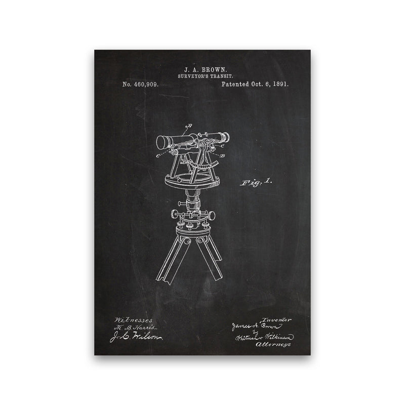 Surveyor's Transit Patent Art Print by Jason Stanley Print Only