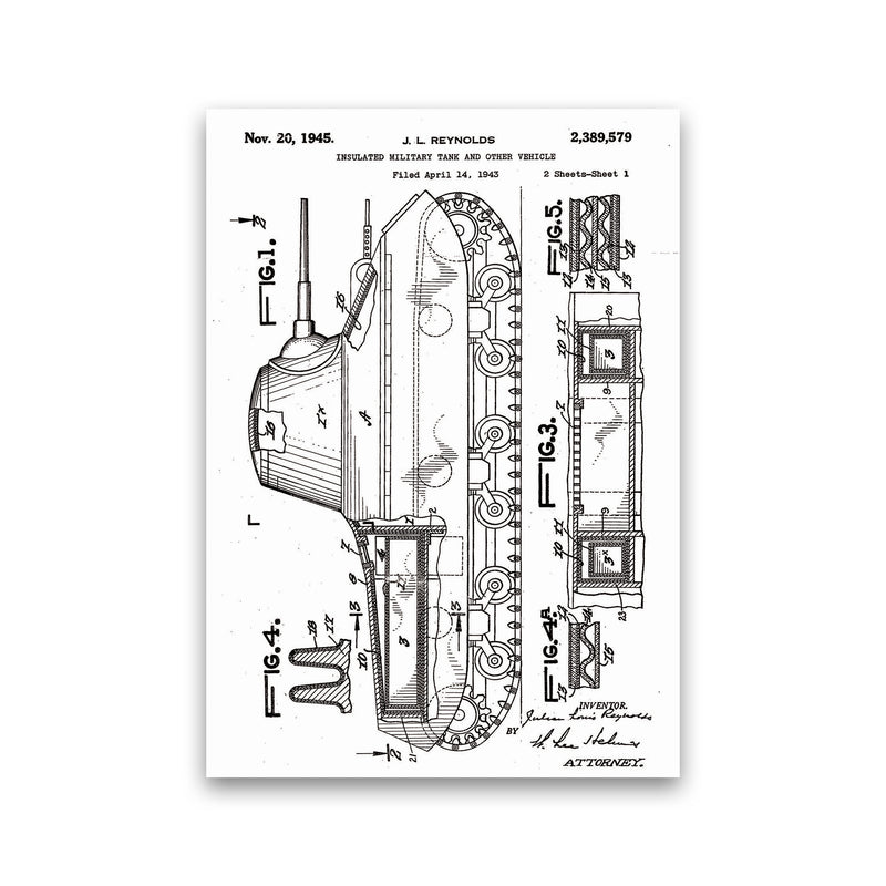 Military Tank 2 Patent Art Print by Jason Stanley Print Only