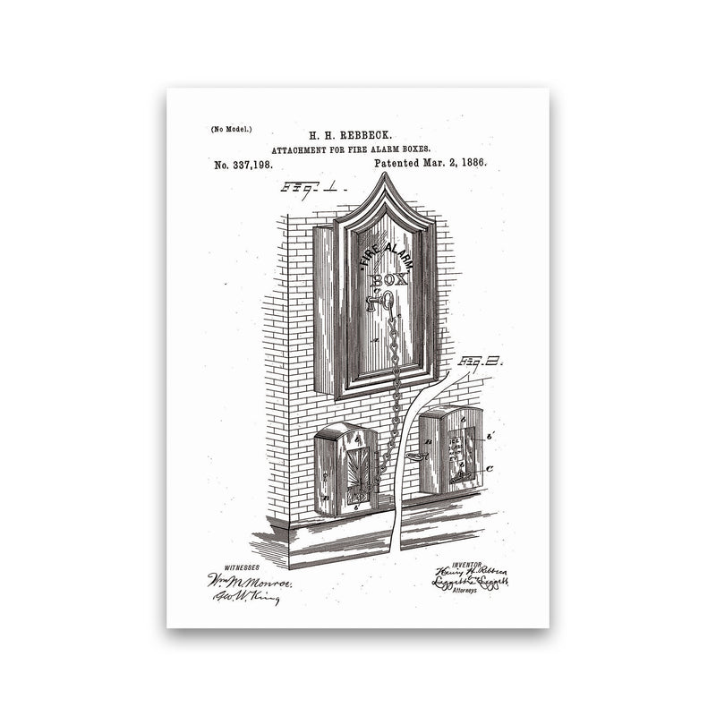 Fire Alarm Box Patent Art Print by Jason Stanley Print Only