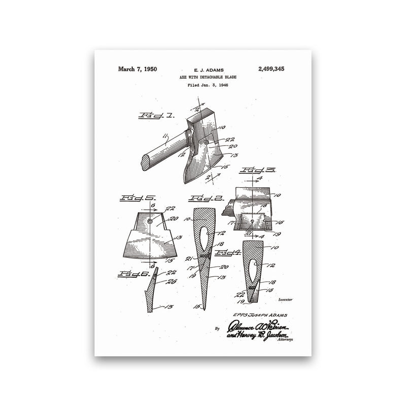 Axe Patent Art Print by Jason Stanley Print Only