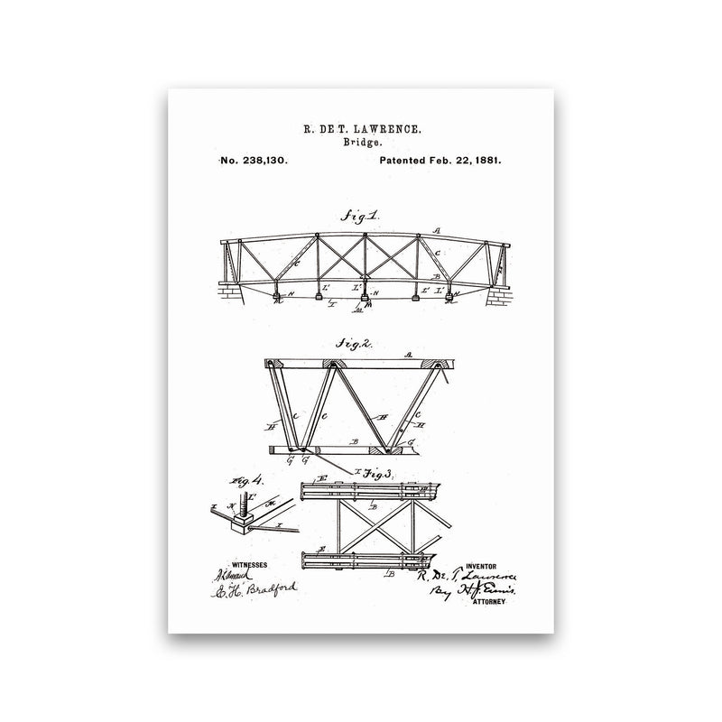 Bridge Patent Art Print by Jason Stanley Print Only