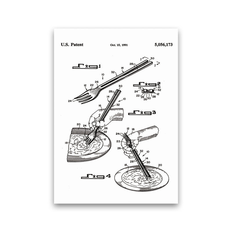 Fork Patent Art Print by Jason Stanley Print Only