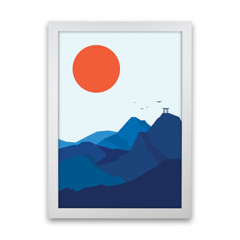 Japanese Mountain Sunrise Art Print by Jason Stanley White Grain
