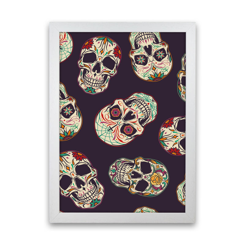Day Of The Dead Skulls Art Print by Jason Stanley White Grain