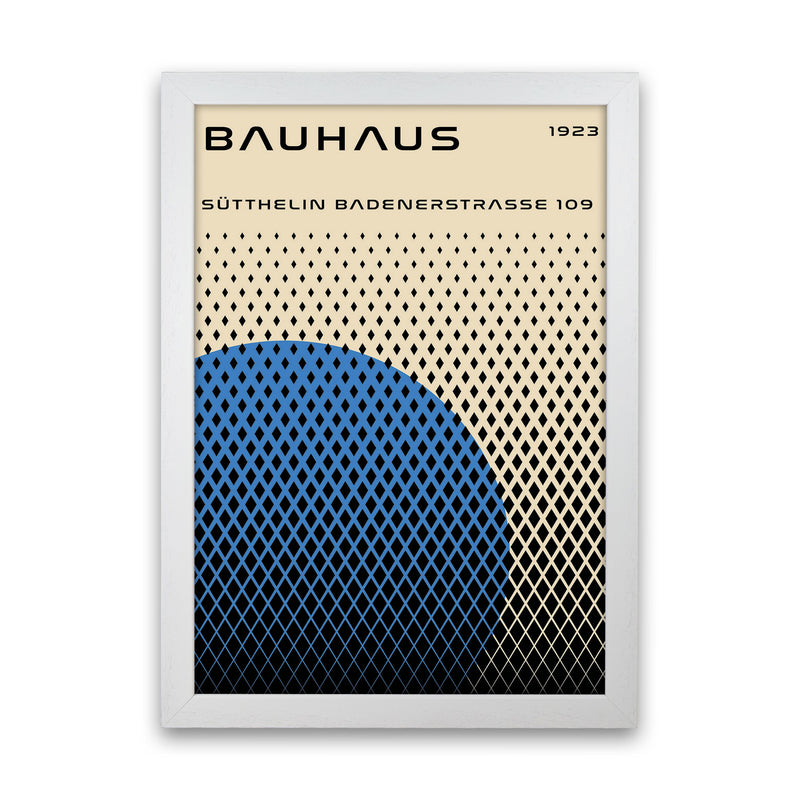 Bauhaus Geometric Blue Art Print by Jason Stanley White Grain