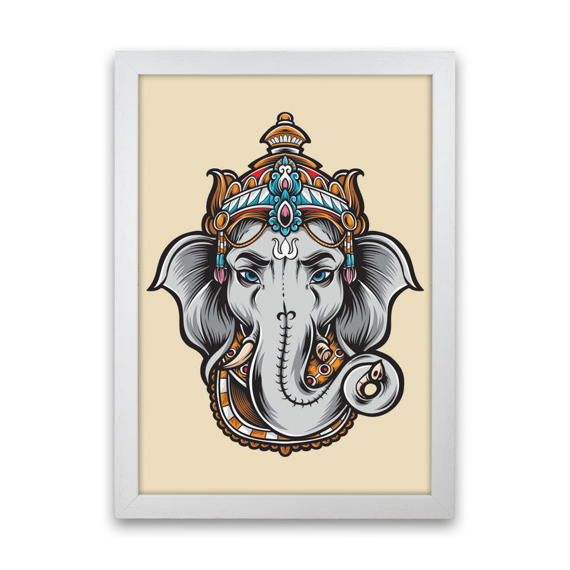 Ask Lord Ganesha Art Print by Jason Stanley White Grain
