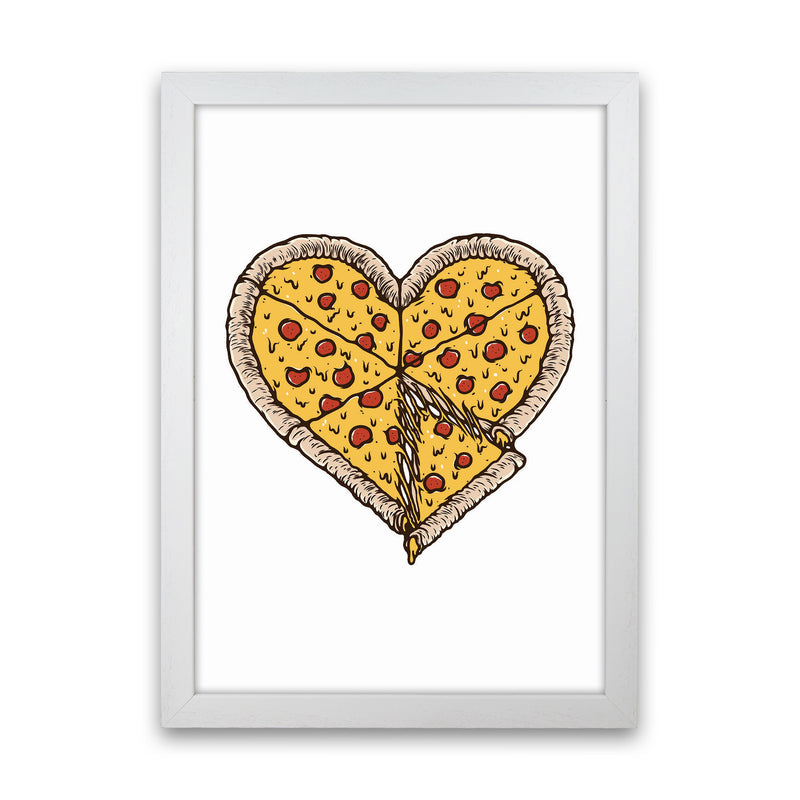 I Love Pizza Art Print by Jason Stanley White Grain