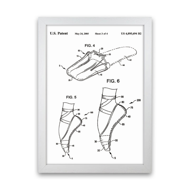 Ballet Slipper Patent Art Print by Jason Stanley White Grain