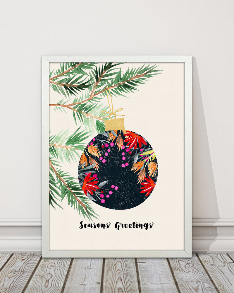 Seasons Greetings Christmas Art Print by Kookiepixel