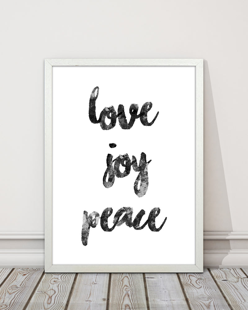 Love Joy Peace Quote Art Print by Kookiepixel