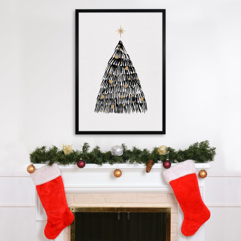Christmas Tree Christmas Art Print by Kookiepixel A1 White Frame
