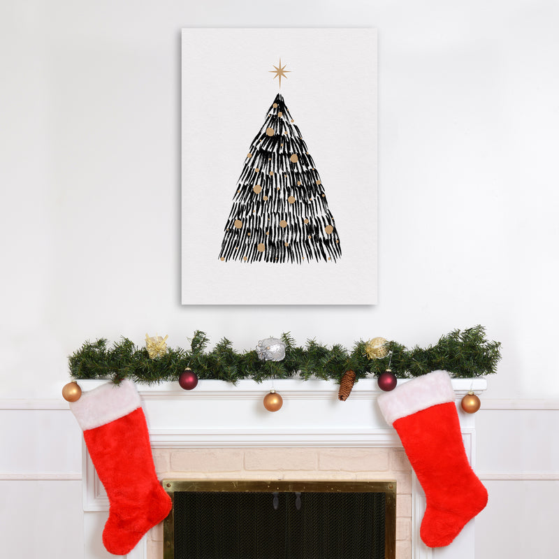 Christmas Tree Christmas Art Print by Kookiepixel A1 Black Frame