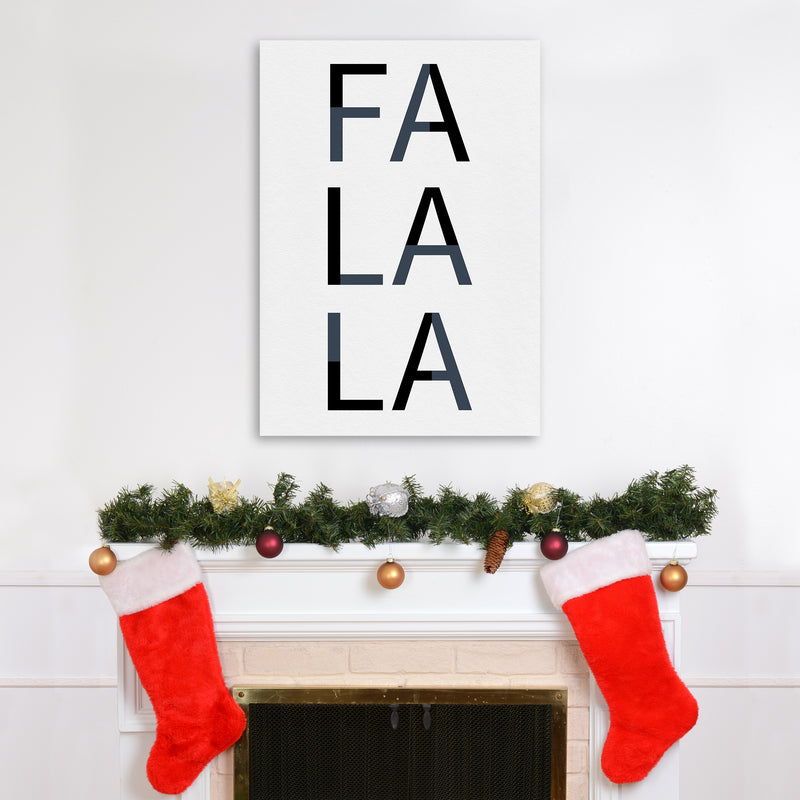 Falala Christmas Art Print by Kookiepixel A1 Black Frame