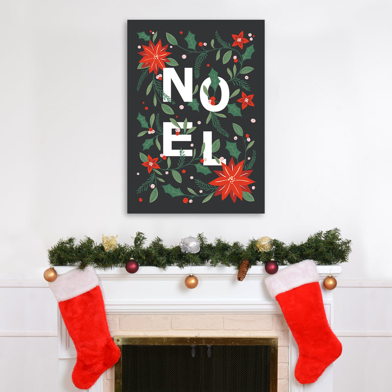 Noel Christmas Art Print by Kookiepixel A1 Black Frame