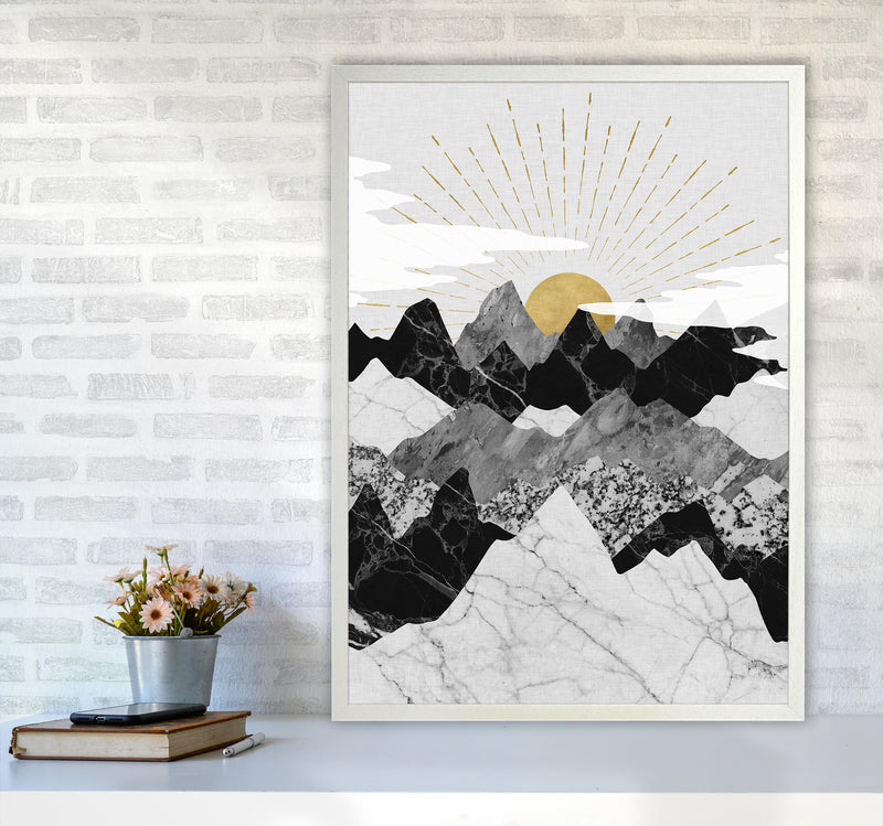 Sunrise Art Print by Kookiepixel A1 Oak Frame