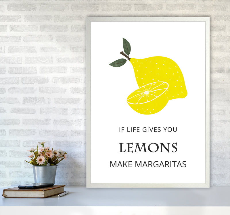 Lemons Make Margaritas Kitchen Art Print by Kookiepixel A1 Oak Frame