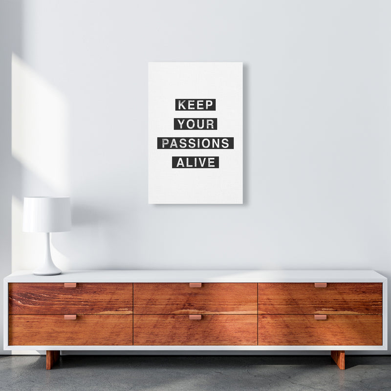 Passions Quote Art Print by Kookiepixel A2 Canvas